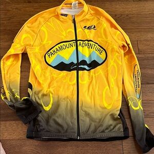 Louis Garneau Yellow and Black Paramount Adventure Cycling jacket jerse  size L